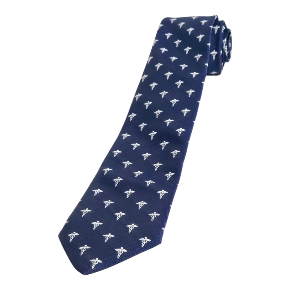 Bartolini Medicine Emblem Blue Necktie